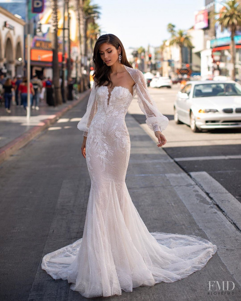 Victoria Bronova featured in  the Pronovias catalogue for Cruise 2021