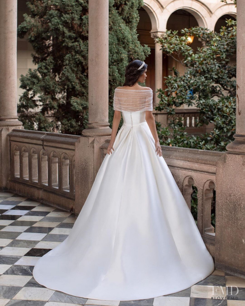 Victoria Bronova featured in  the Pronovias catalogue for Cruise 2021