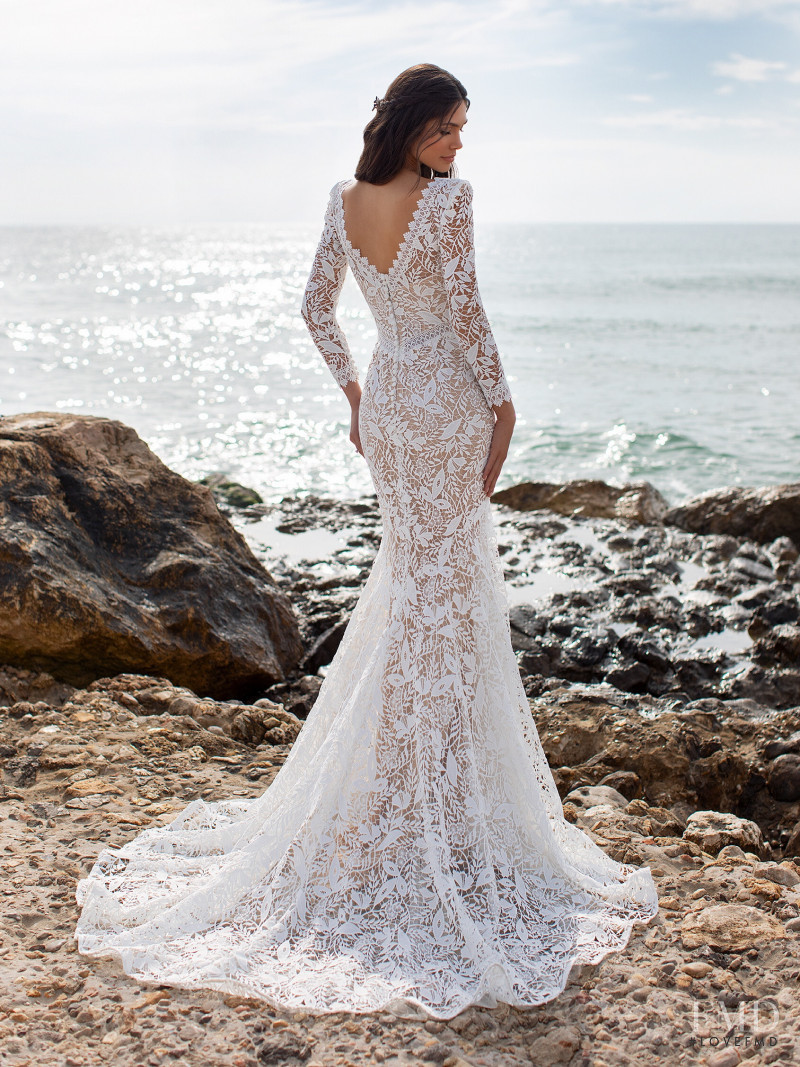 Victoria Bronova featured in  the Pronovias catalogue for Cruise 2021