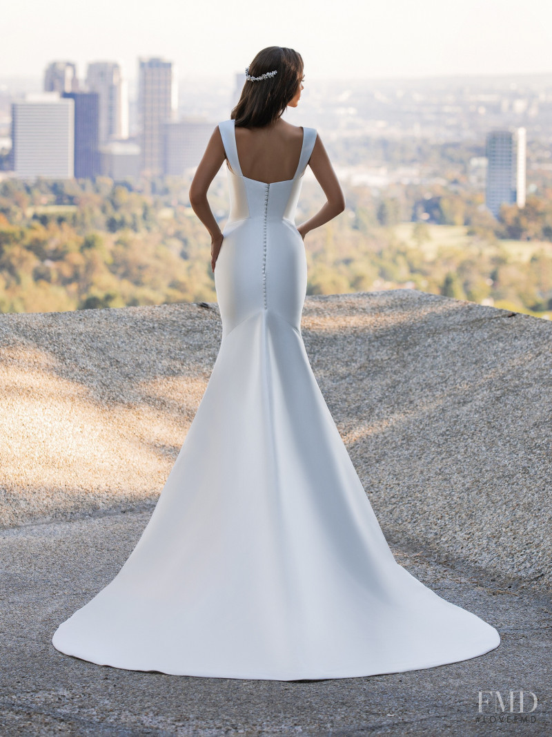 Victoria Bronova featured in  the Pronovias catalogue for Cruise 2021