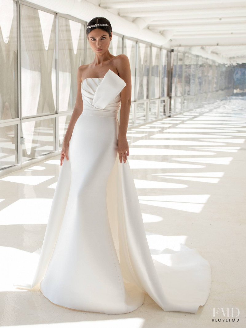 Victoria Bronova featured in  the Pronovias catalogue for Cruise 2021