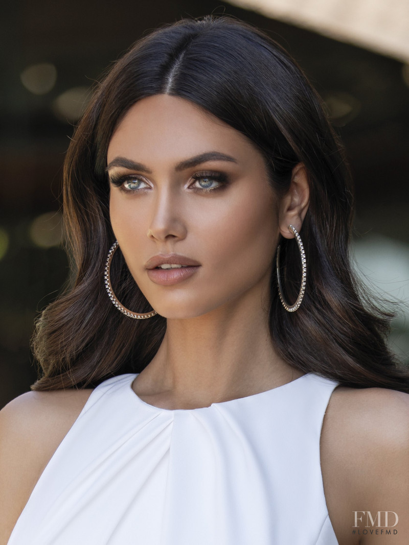 Victoria Bronova featured in  the Pronovias catalogue for Cruise 2021