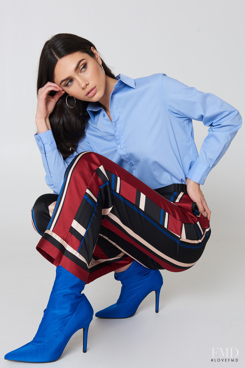 Victoria Bronova featured in  the NA-KD (RETAILER) catalogue for Spring/Summer 2018