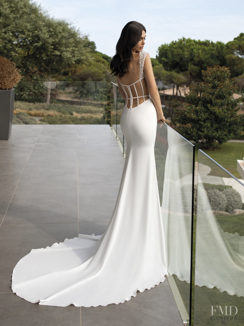 Victoria Bronova featured in  the Pronovias Contemporary Goddess catalogue for Cruise 2021