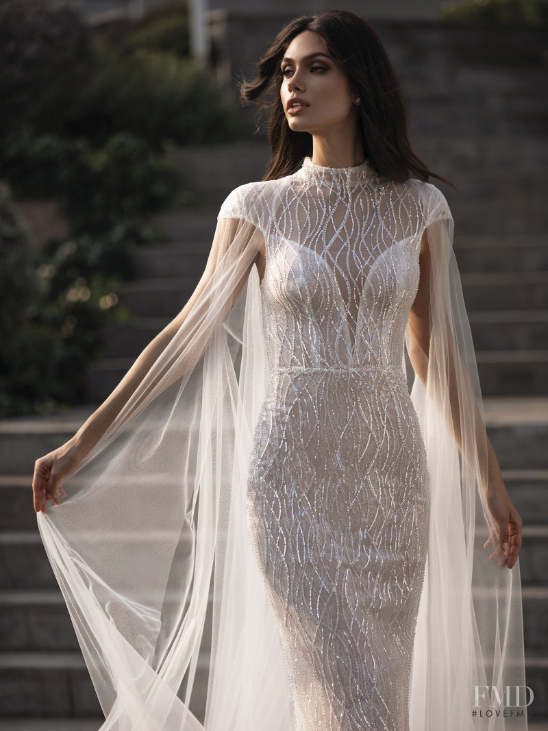 Victoria Bronova featured in  the Pronovias Contemporary Goddess catalogue for Cruise 2021