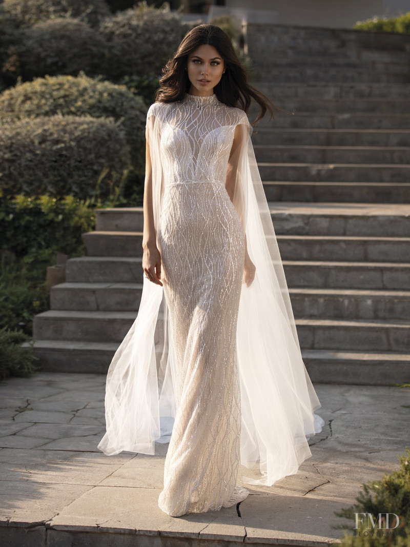 Victoria Bronova featured in  the Pronovias Contemporary Goddess catalogue for Cruise 2021