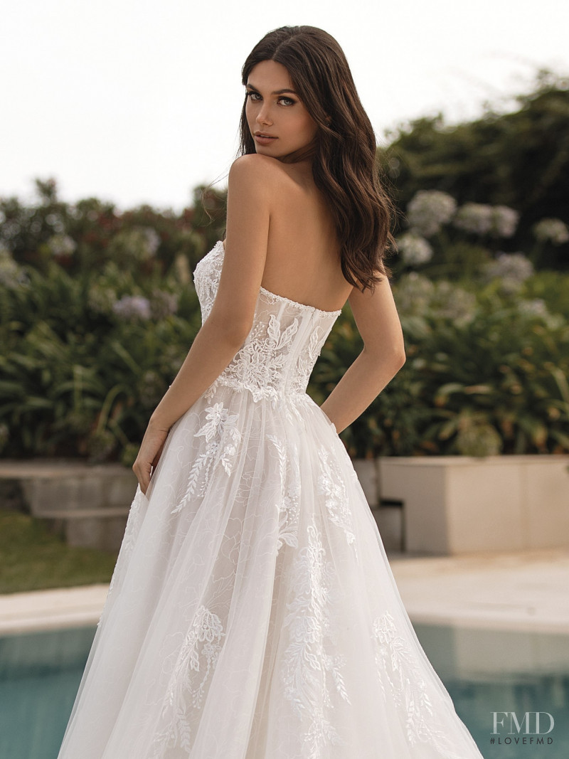 Victoria Bronova featured in  the Pronovias Contemporary Goddess catalogue for Cruise 2021