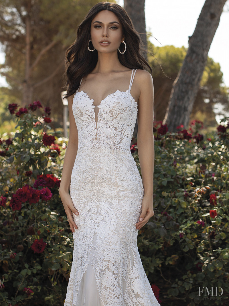 Victoria Bronova featured in  the Pronovias Contemporary Goddess catalogue for Cruise 2021