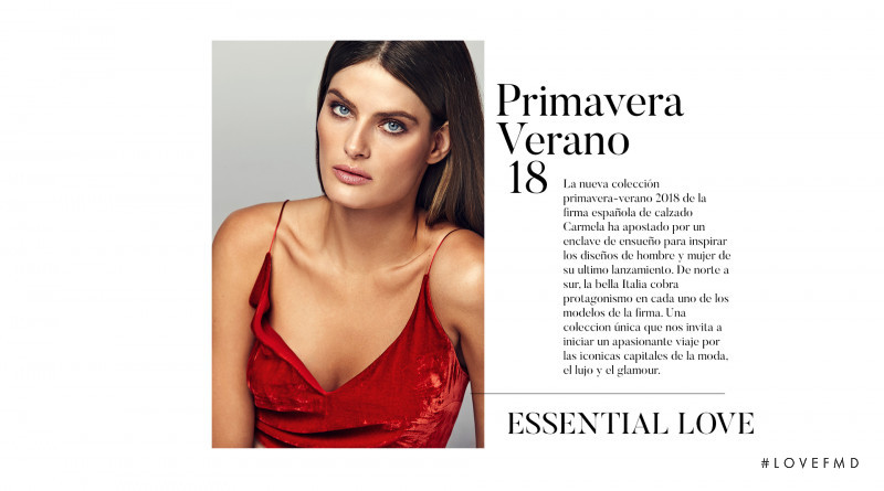 Isabeli Fontana featured in  the Carmela Shoes advertisement for Spring/Summer 2018