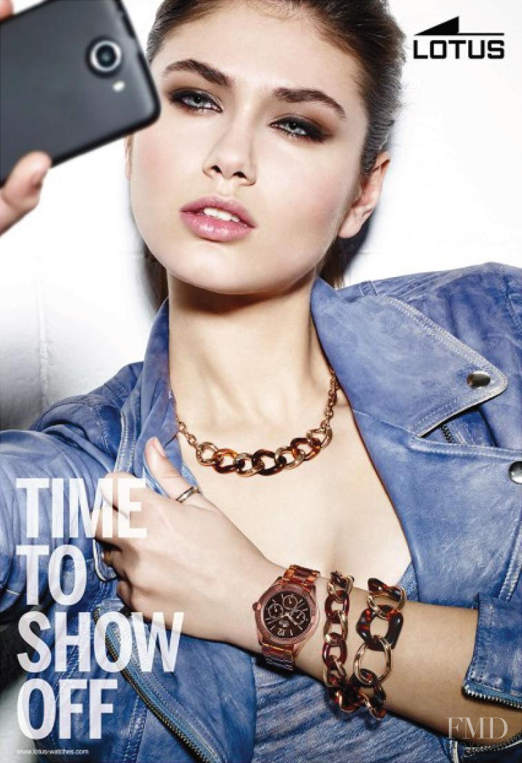 Victoria Bronova featured in  the Lotus Watches advertisement for Spring/Summer 2015