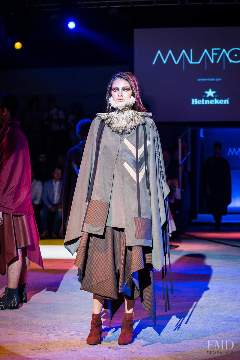 Elsa Castellon featured in  the Malafacha fashion show for Autumn/Winter 2016