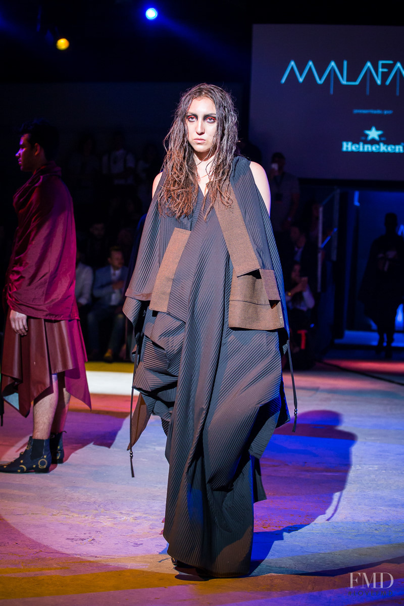 Andrea Carrazco featured in  the Malafacha fashion show for Autumn/Winter 2016