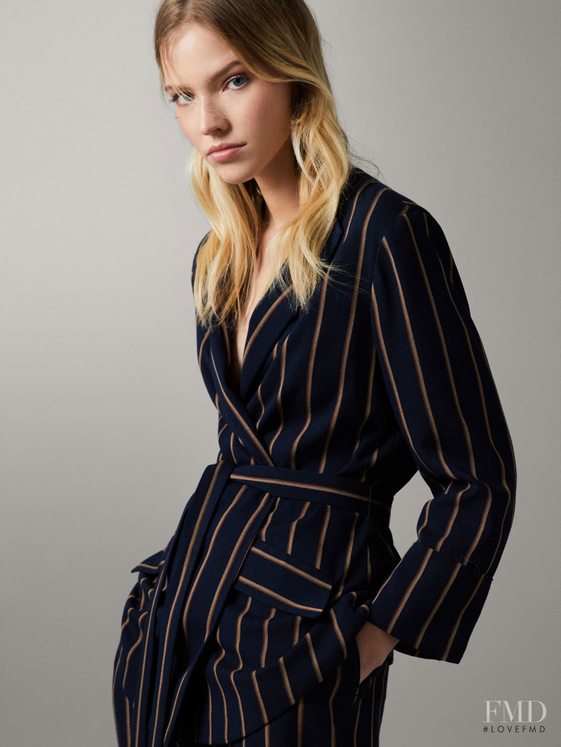 Sasha Luss featured in  the Massimo Dutti lookbook for Summer 2019