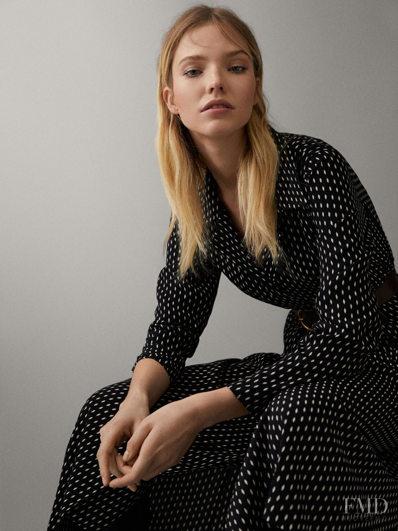 Sasha Luss featured in  the Massimo Dutti lookbook for Summer 2019