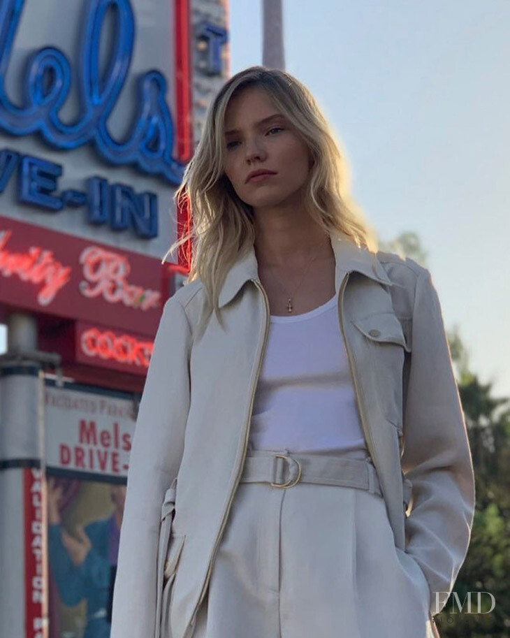 Sasha Luss featured in  the Escada advertisement for Spring/Summer 2020