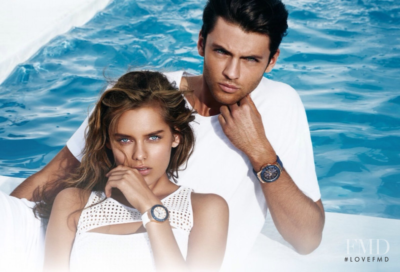 Solveig Mork Hansen featured in  the Guess Watches advertisement for Spring/Summer 2015