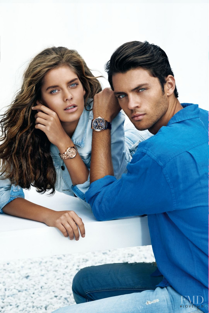 Solveig Mork Hansen featured in  the Guess Watches advertisement for Spring/Summer 2015