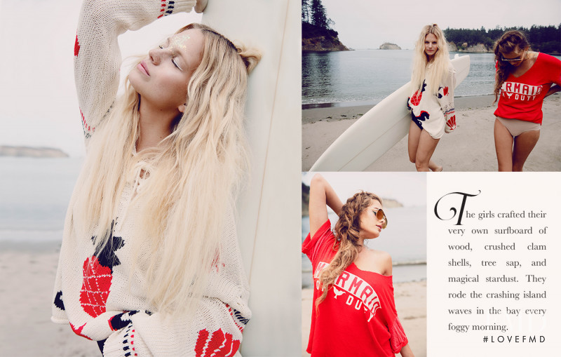 Nadine Leopold featured in  the Wildfox A Wildfox Fairytale lookbook for Spring 2016