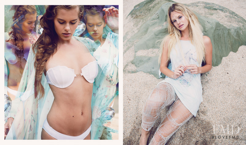 Nadine Leopold featured in  the Wildfox A Wildfox Fairytale lookbook for Spring 2016