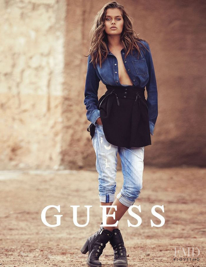 Solveig Mork Hansen featured in  the Guess advertisement for Autumn/Winter 2014