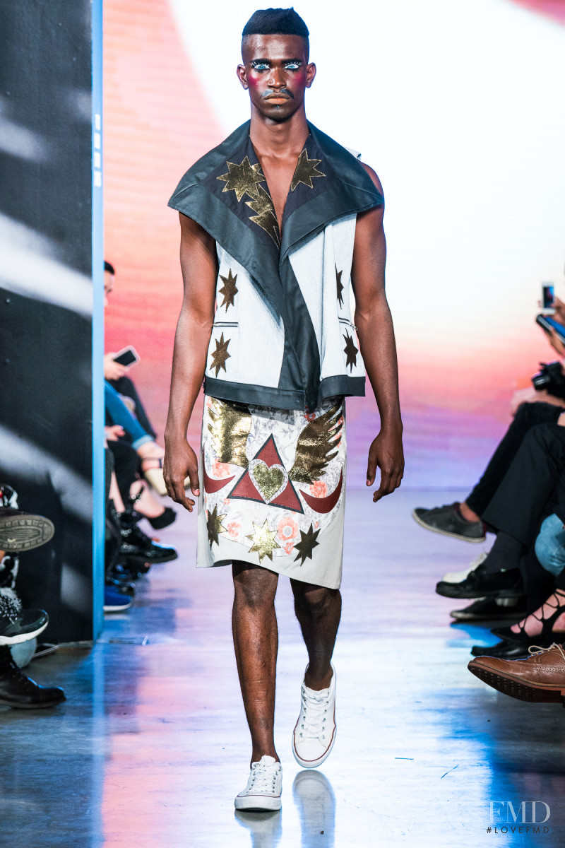 Salomon Diaz featured in  the Malafacha fashion show for Spring/Summer 2017