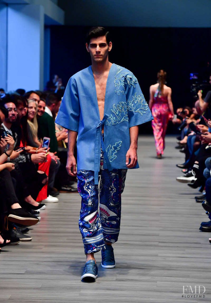 Rafael Sanchez featured in  the Pineda Covalin fashion show for Spring/Summer 2018