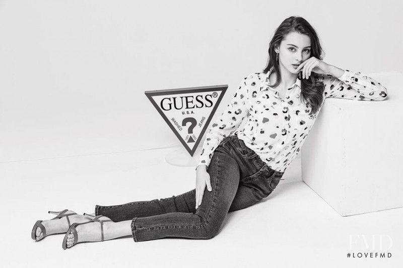 Marina Bondarko featured in  the Guess Denim advertisement for Spring/Summer 2020