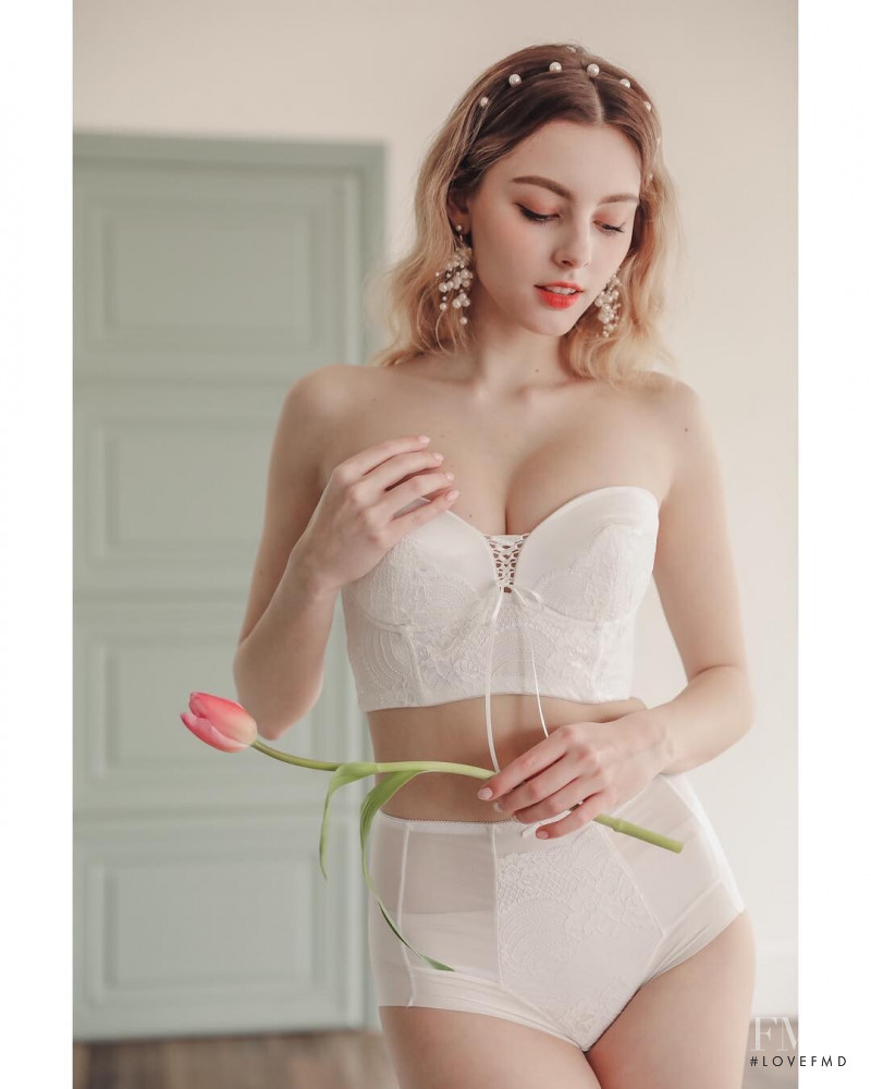 Marina Bondarko featured in  the Sonnet Bride lookbook for Summer 2019