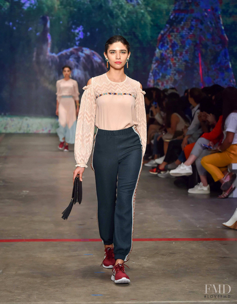 Yazmin Escobar featured in  the Lydia Lavin fashion show for Autumn/Winter 2018