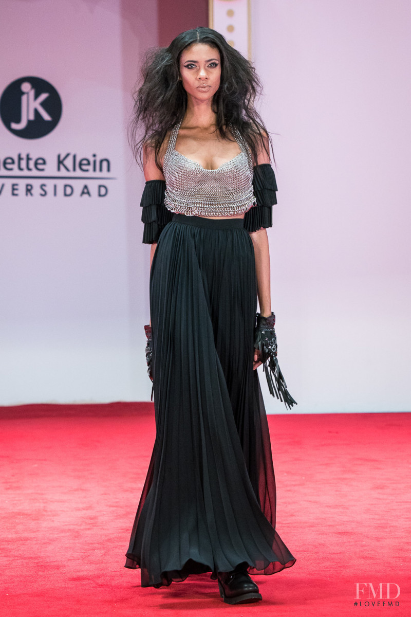 Julia Rodriguez featured in  the Jannette Klein Universidad fashion show for Autumn/Winter 2017