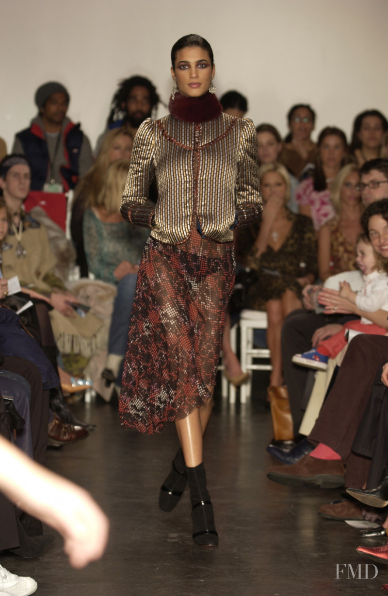 Teresa Lourenço featured in  the Diane Von Furstenberg fashion show for Autumn/Winter 2002