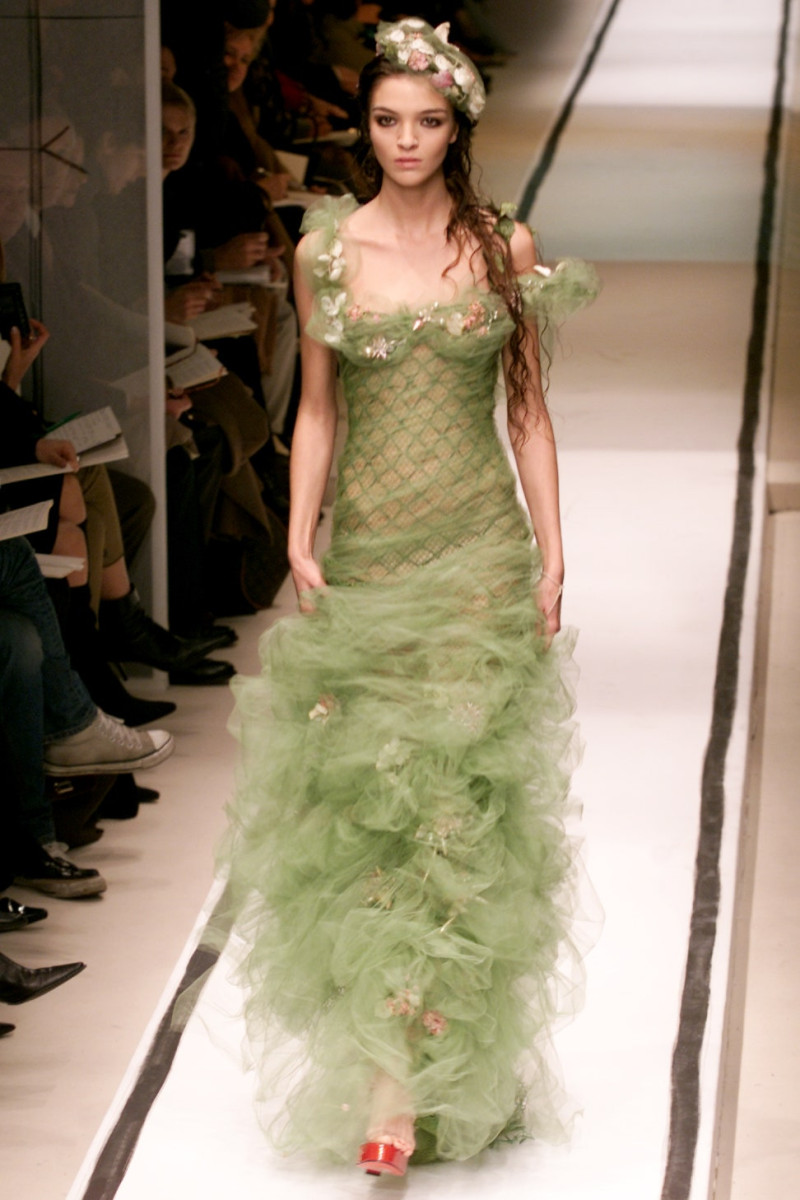 Mariacarla Boscono featured in  the Jean Paul Gaultier Haute Couture fashion show for Spring/Summer 2002