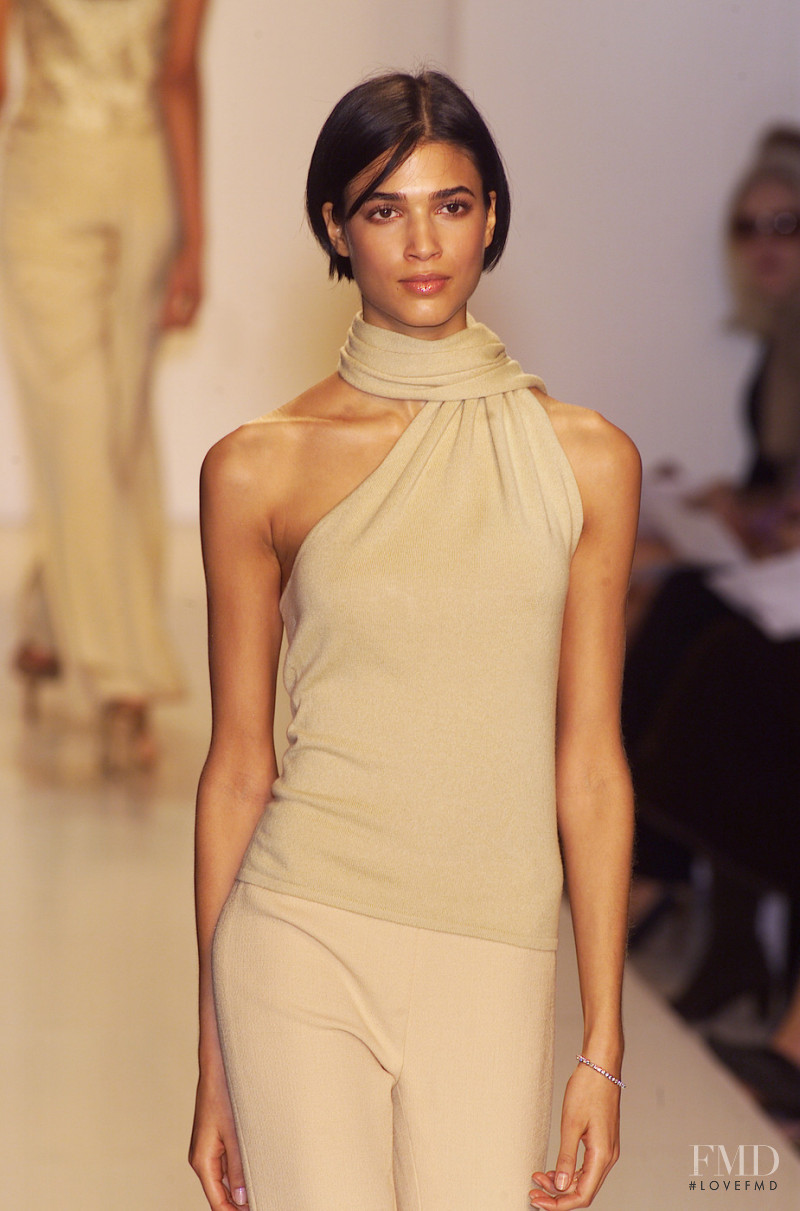 Teresa Lourenço featured in  the Halston fashion show for Spring/Summer 2001