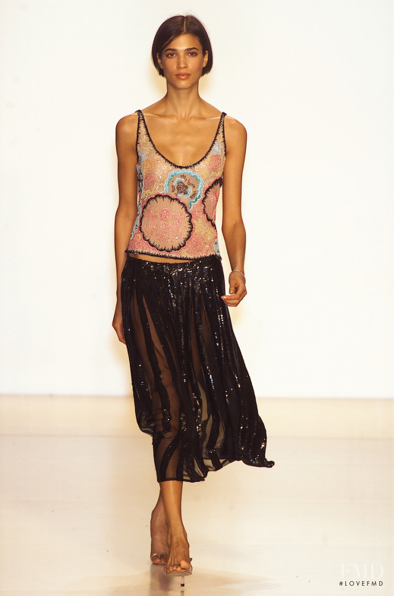 Teresa Lourenço featured in  the Halston fashion show for Spring/Summer 2001