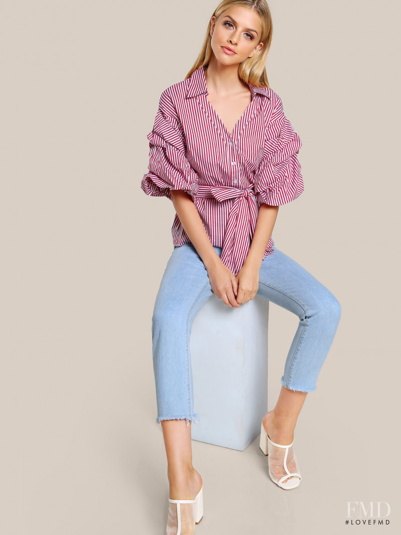Marina Laswick featured in  the Shein catalogue for Spring/Summer 2018