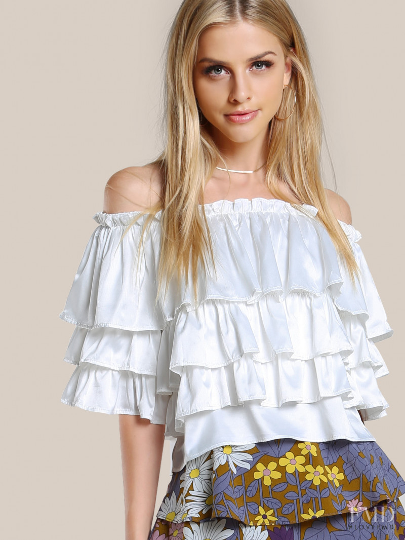 Marina Laswick featured in  the Shein catalogue for Spring/Summer 2018