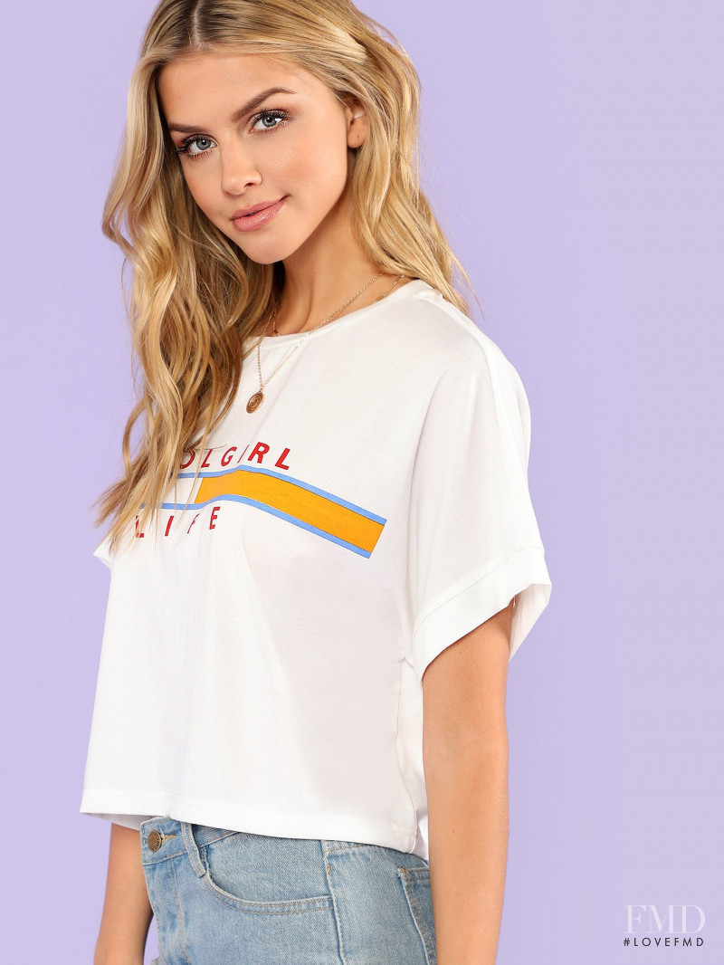 Marina Laswick featured in  the Shein catalogue for Spring/Summer 2018
