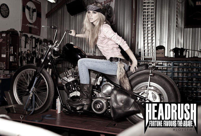 Marina Laswick featured in  the Headrush advertisement for Spring/Summer 2012