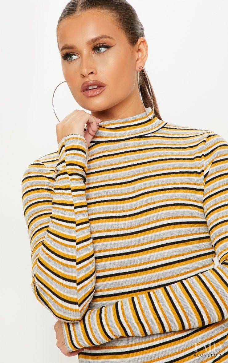 Lexi Wood featured in  the PrettyLittleThing catalogue for Autumn/Winter 2018