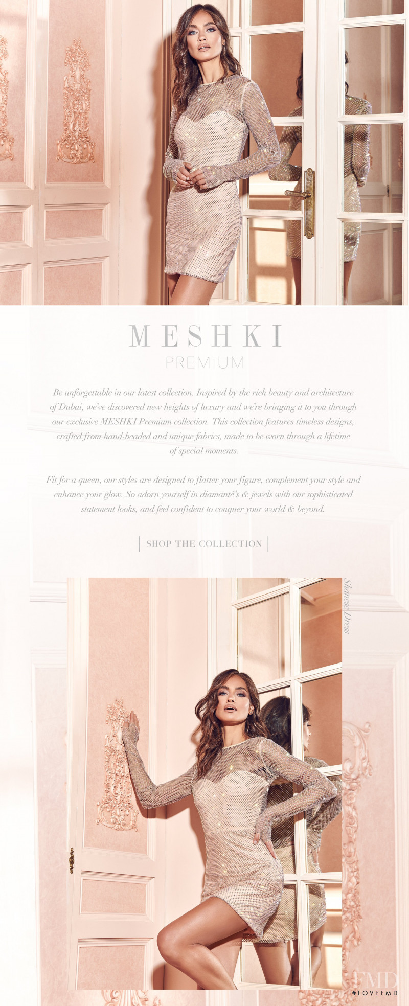 Gulsina Kalimullina featured in  the Meshki lookbook for Spring/Summer 2020