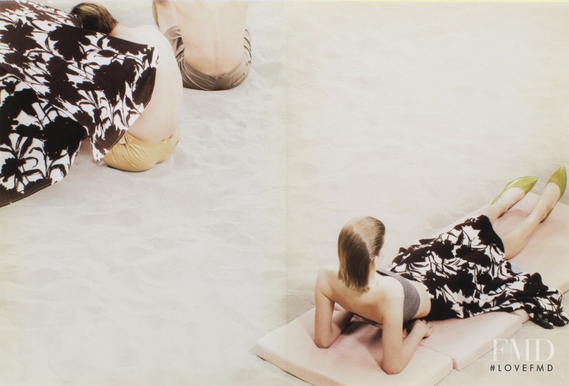 Luca Gadjus featured in  the Prada advertisement for Spring/Summer 2001