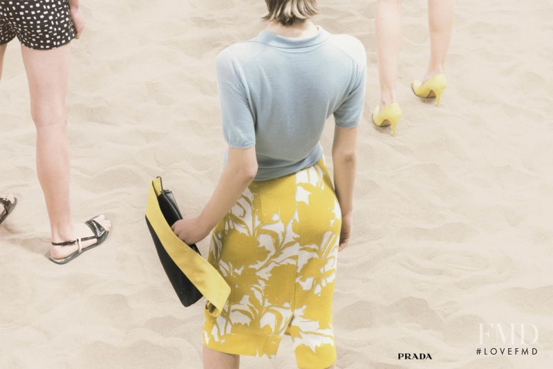 Luca Gajdus featured in  the Prada advertisement for Spring/Summer 2001