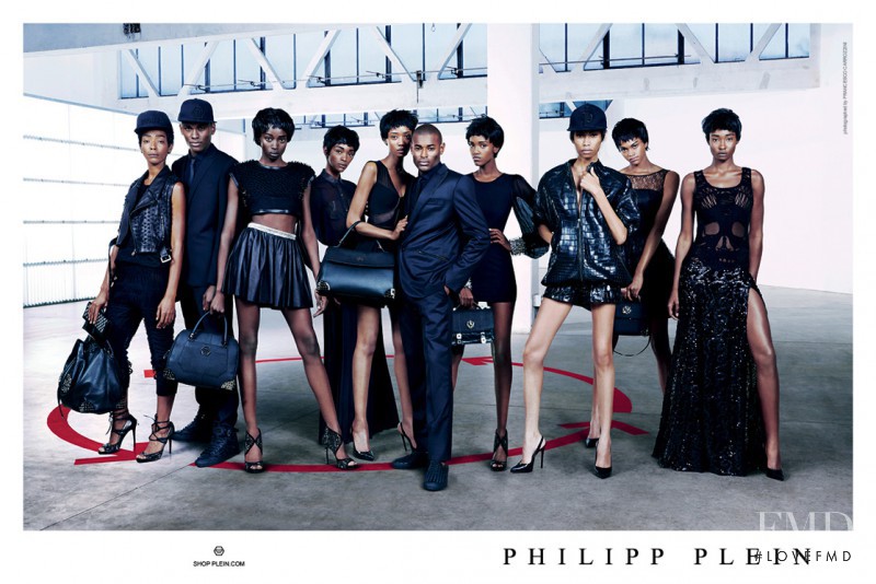 Awa Ceesay featured in  the Philipp Plein advertisement for Spring/Summer 2014