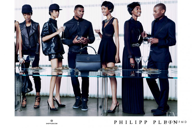 Awa Ceesay featured in  the Philipp Plein advertisement for Spring/Summer 2014