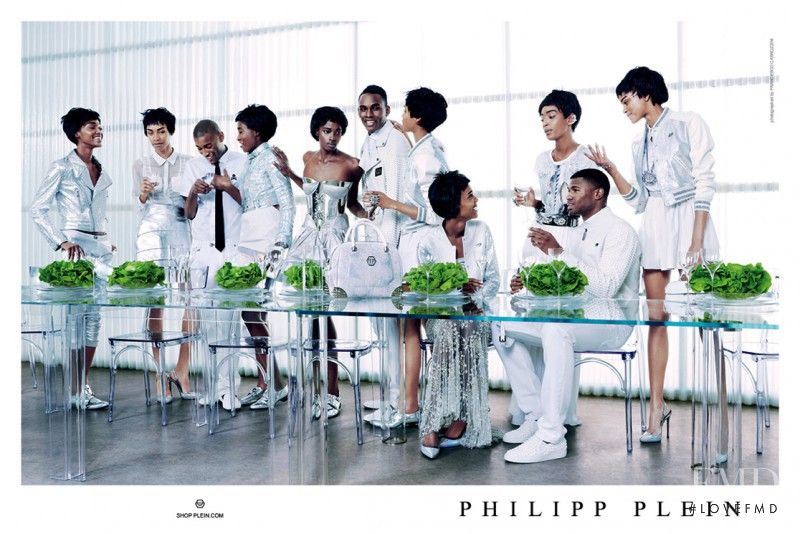 Awa Ceesay featured in  the Philipp Plein advertisement for Spring/Summer 2014