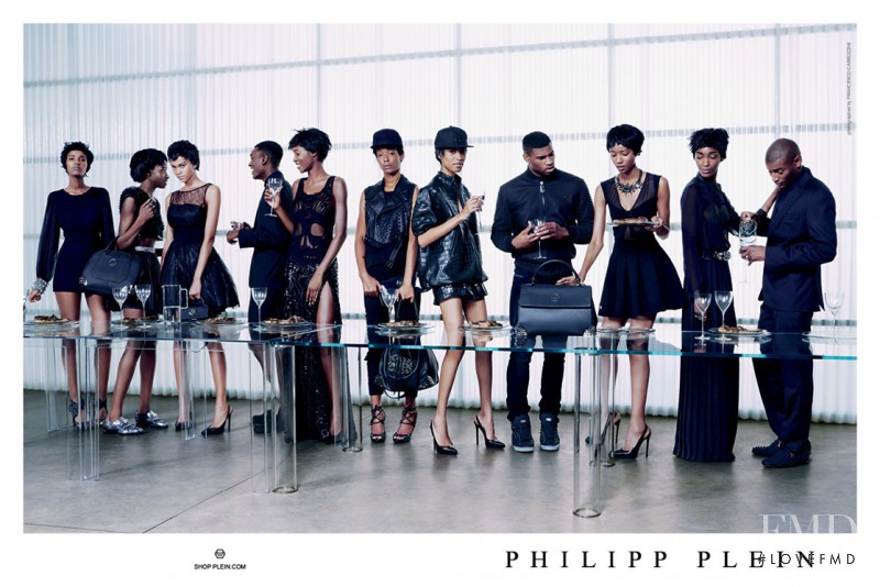 Awa Ceesay featured in  the Philipp Plein advertisement for Spring/Summer 2014