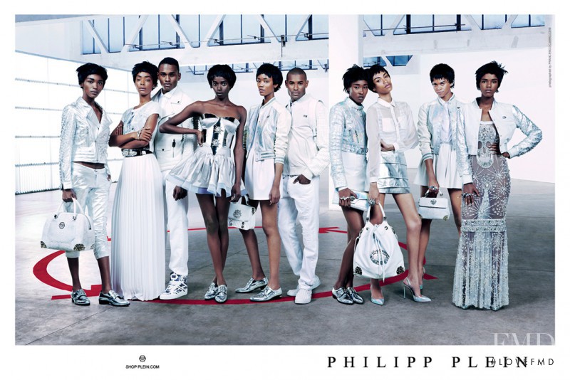 Awa Ceesay featured in  the Philipp Plein advertisement for Spring/Summer 2014