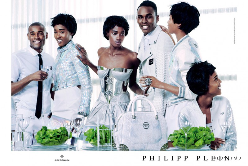 Awa Ceesay featured in  the Philipp Plein advertisement for Spring/Summer 2014