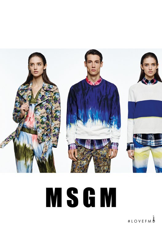 Kate Goodling featured in  the MSGM advertisement for Spring/Summer 2014
