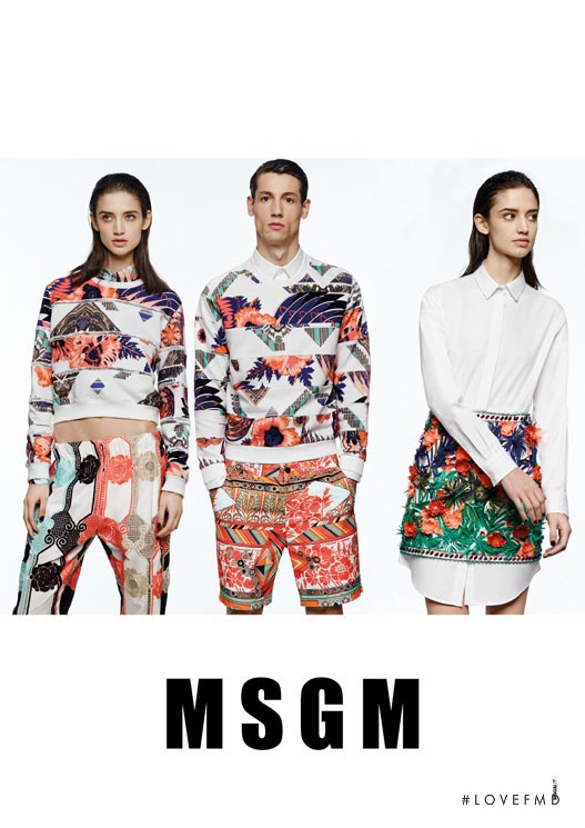 Kate Goodling featured in  the MSGM advertisement for Spring/Summer 2014